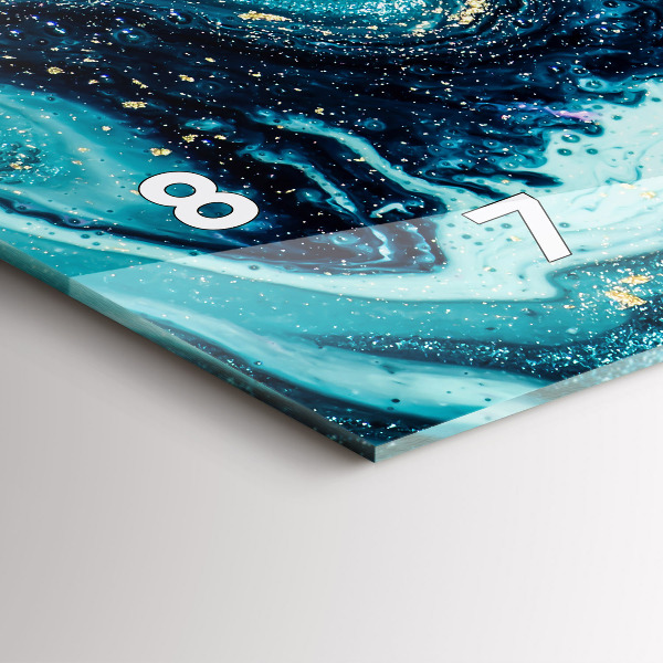 Horloge murale horizontale Marbre abstrait