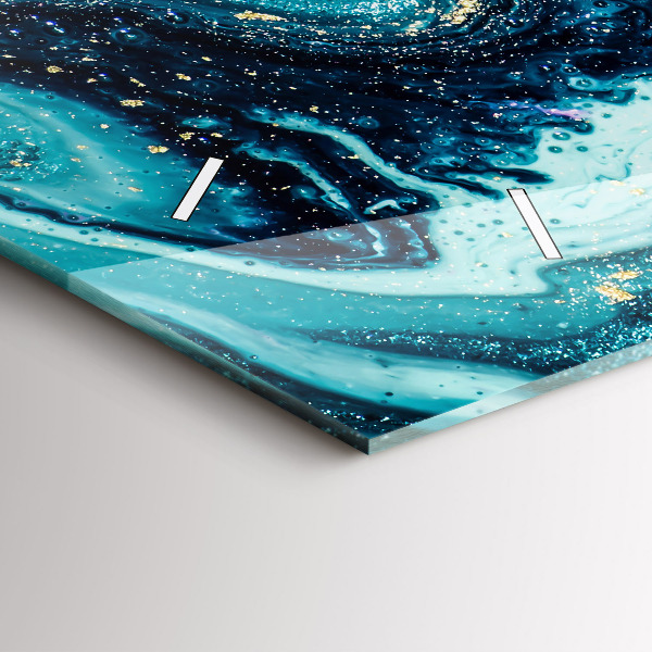 Horloge murale horizontale Marbre abstrait