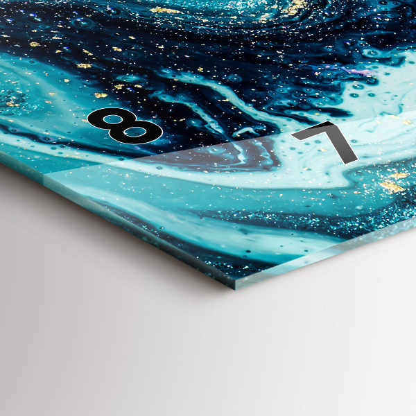 Horloge murale horizontale Marbre abstrait