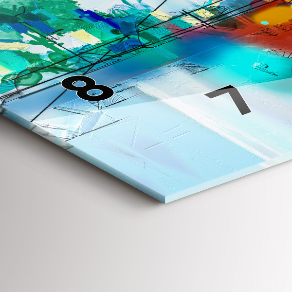 Horloge murale horizontale Pont abstrait