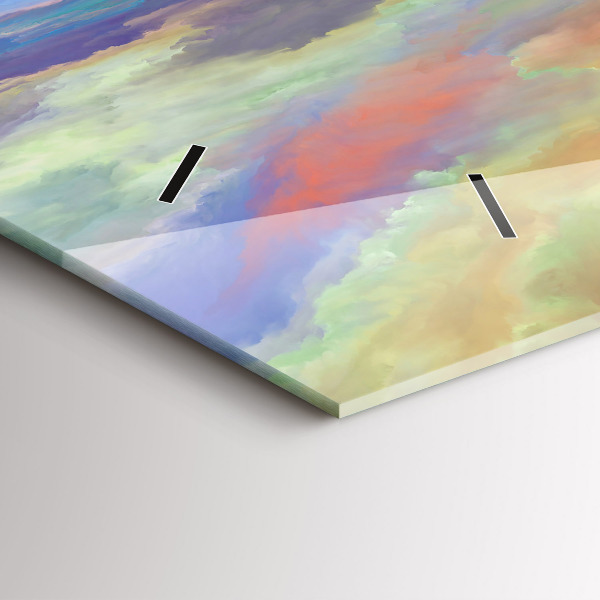 Horloge murale horizontale Paysage abstrait