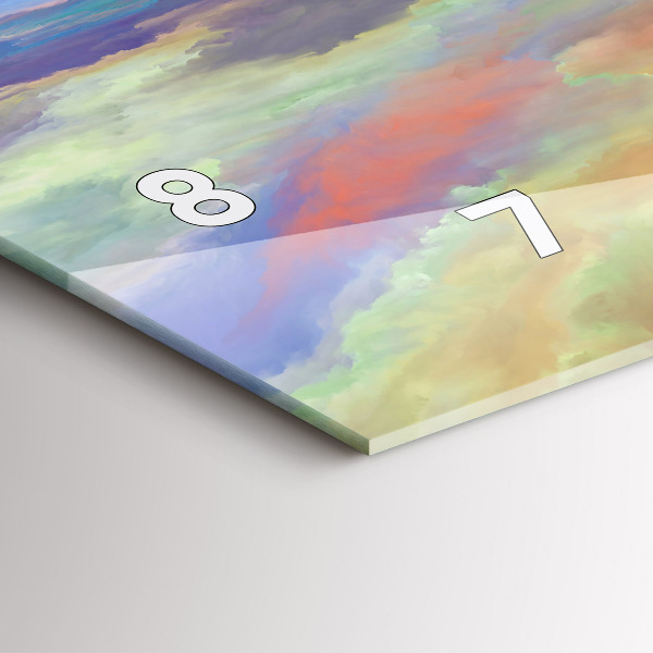 Horloge murale horizontale Paysage abstrait