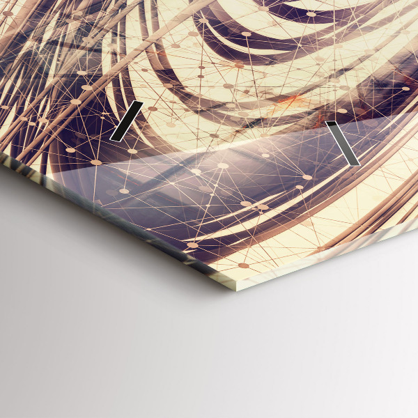 Horloge murale horizontale Mécanisme abstrait