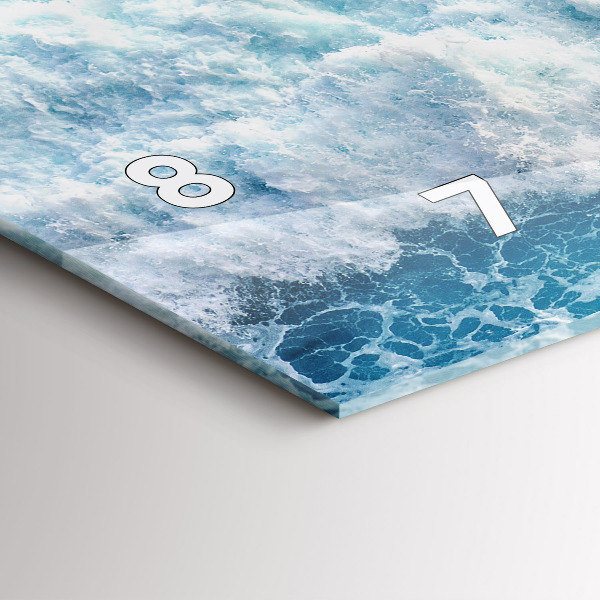 Horloge murale horizontale Vagues Mer