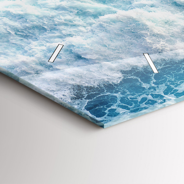 Horloge murale horizontale Vagues Mer