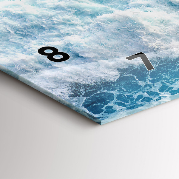 Horloge murale horizontale Vagues Mer