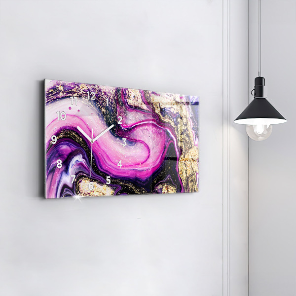 Horloge murale horizontale Marbre abstrait