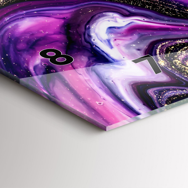 Horloge murale horizontale Marbre abstrait