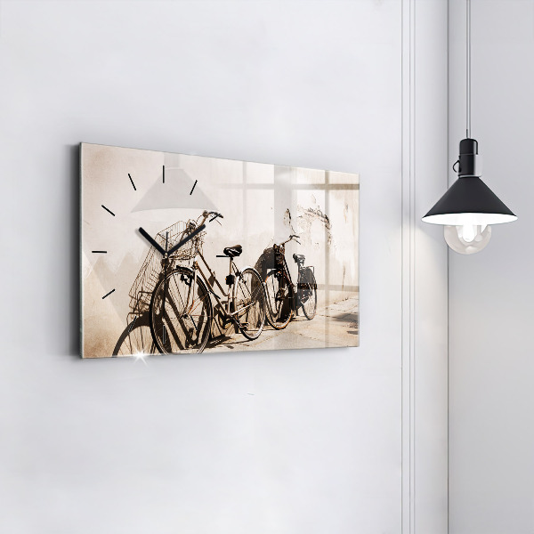 Horloge rectangulaire horizontale vélo italien