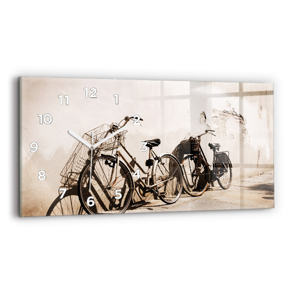 Horloge rectangulaire horizontale vélo italien