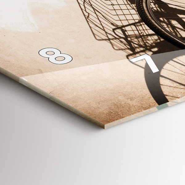 Horloge rectangulaire horizontale vélo italien