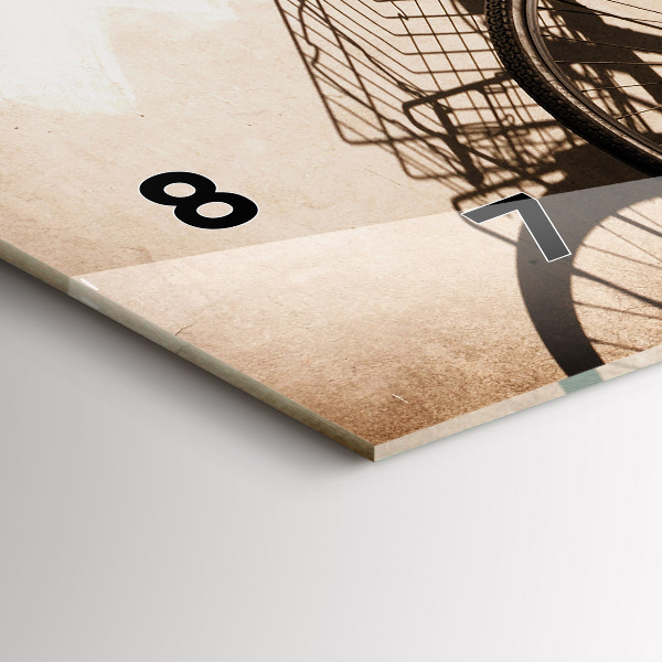 Horloge rectangulaire horizontale vélo italien