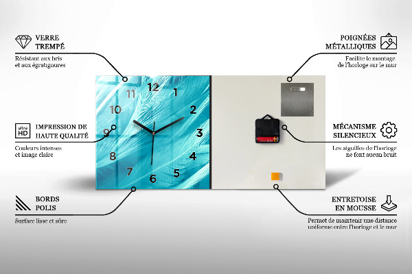 Horloge murale horizontale Ballerine peinte