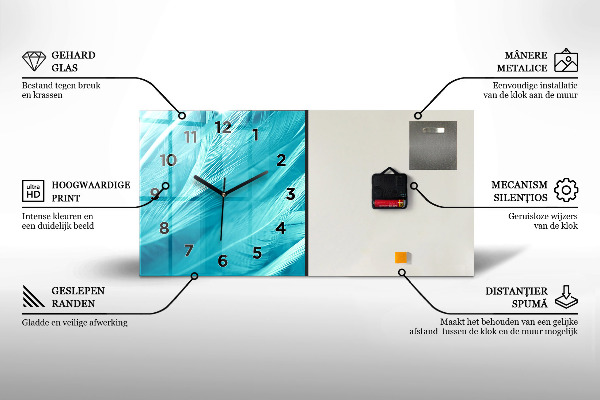 Horloge murale horizontale Ballerine peinte