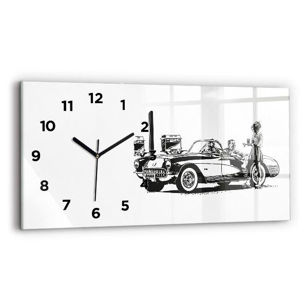 Horloge rectangulaire horizontale Illustration rétro