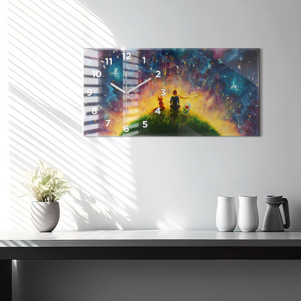 Horloge murale horizontale Abstraction Le Petit Prince