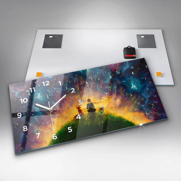 Horloge murale horizontale Abstraction Le Petit Prince