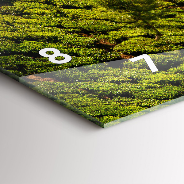 Horloge rectangulaire horizontale Colline du thé