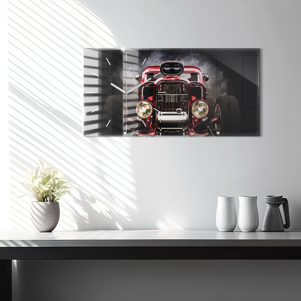 Horloge rectangulaire horizontale Vieille voiture vintage