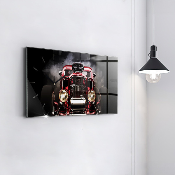 Horloge rectangulaire horizontale Vieille voiture vintage