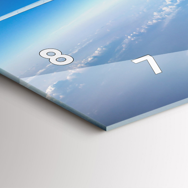 Horloge rectangulaire horizontale Plan des nuages