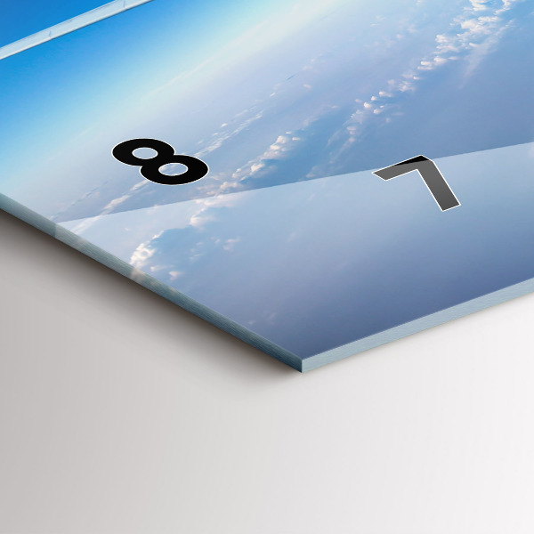 Horloge rectangulaire horizontale Plan des nuages