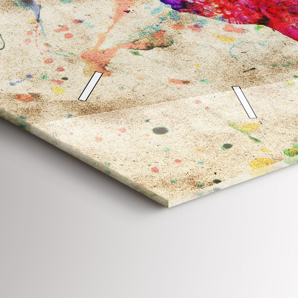 Horloge rectangulaire horizontale Carte du monde colorée