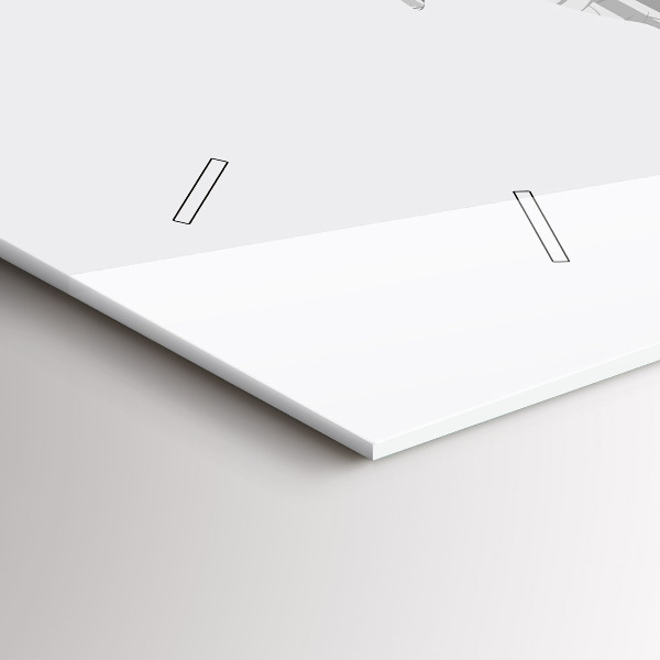 Horloge rectangulaire horizontale 'Silhouette d''un cerf Forêt'