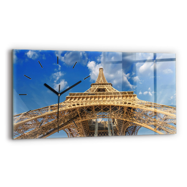 Horloge rectangulaire horizontale Tour Eiffel en France