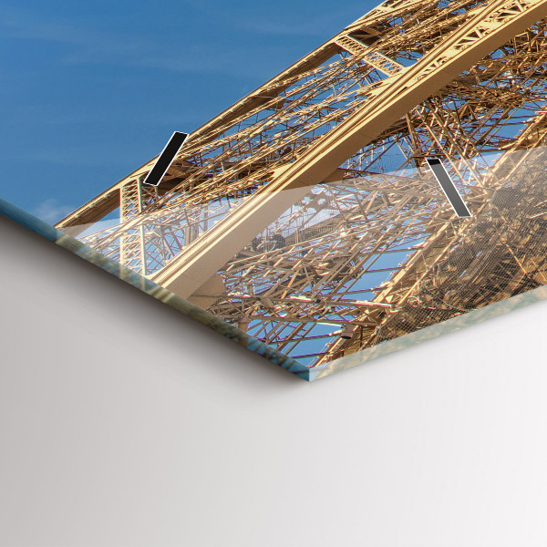 Horloge rectangulaire horizontale Tour Eiffel en France