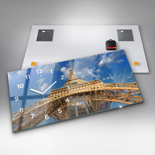 Horloge rectangulaire horizontale Tour Eiffel en France