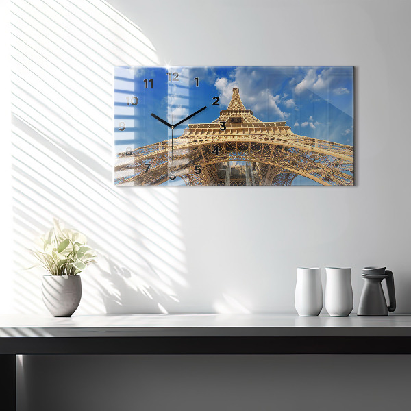Horloge rectangulaire horizontale Tour Eiffel en France
