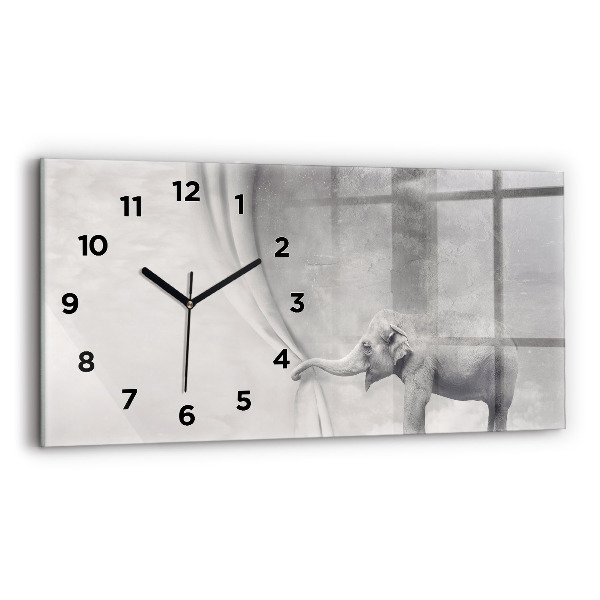 Horloge rectangulaire horizontale Éléphant