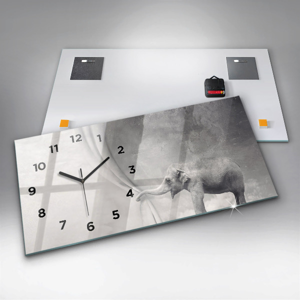 Horloge rectangulaire horizontale Éléphant
