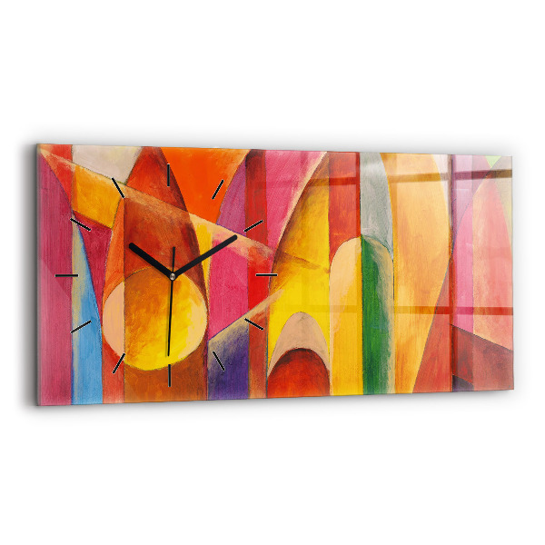 Horloge rectangulaire horizontale Art Décoration Abstraction
