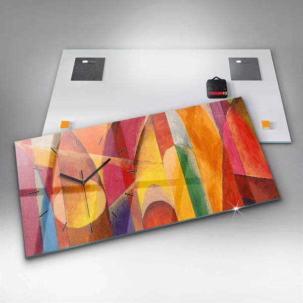 Horloge rectangulaire horizontale Art Décoration Abstraction