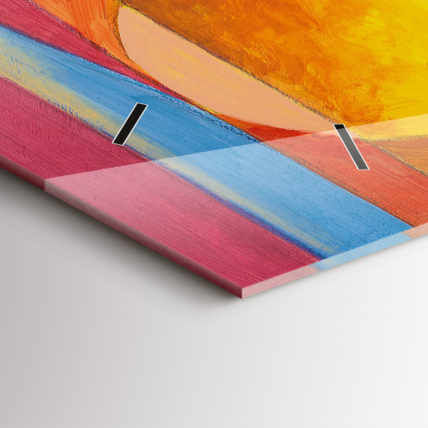 Horloge rectangulaire horizontale Art Décoration Abstraction