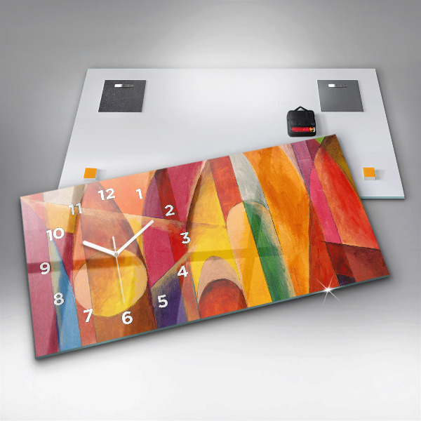 Horloge rectangulaire horizontale Art Décoration Abstraction