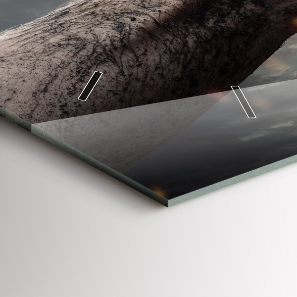 Horloge rectangulaire horizontale Force et puissance des poings