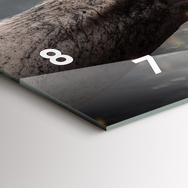 Horloge rectangulaire horizontale Force et puissance des poings