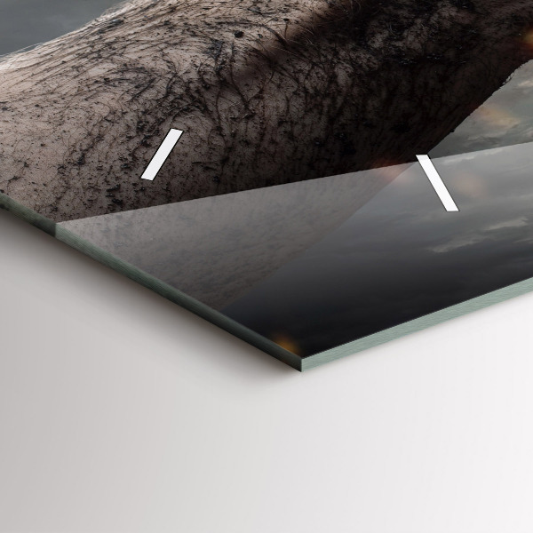 Horloge rectangulaire horizontale Force et puissance des poings