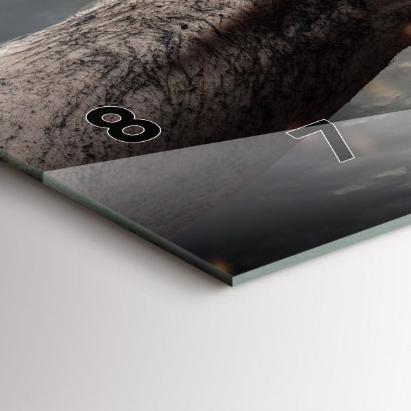 Horloge rectangulaire horizontale Force et puissance des poings