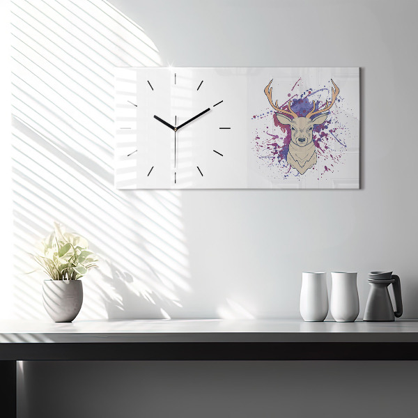 Horloge rectangulaire horizontale Illustration vectorielle de cerf