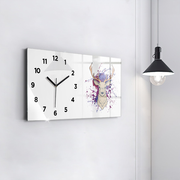 Horloge rectangulaire horizontale Illustration vectorielle de cerf