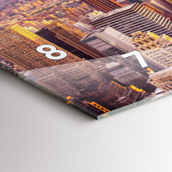 Horloge rectangulaire horizontale Coucher de soleil à New York