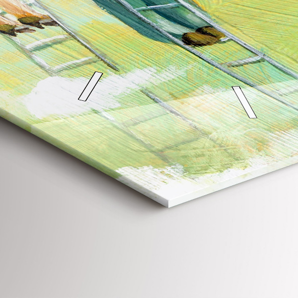 Horloge rectangulaire horizontale 'Les gens sur l''échelle'