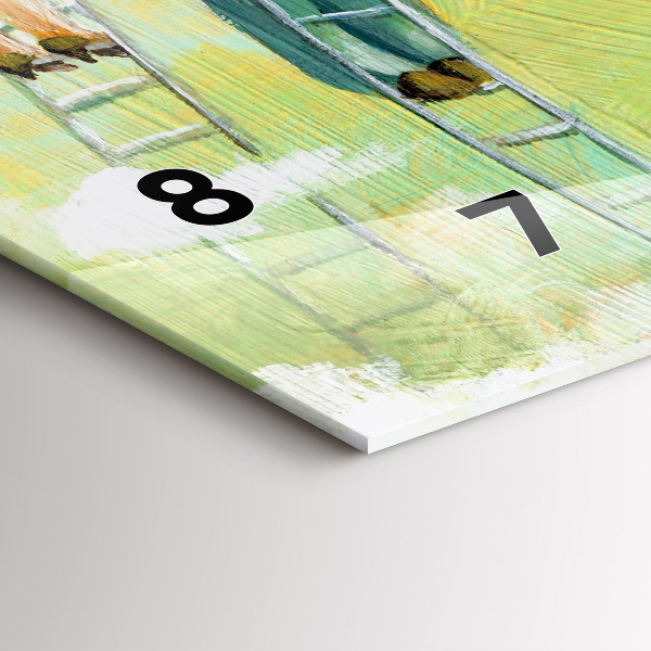 Horloge rectangulaire horizontale 'Les gens sur l''échelle'