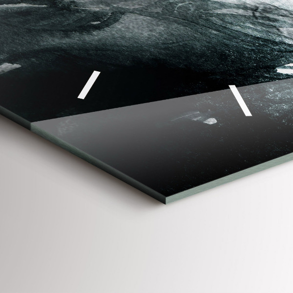 Horloge rectangulaire horizontale 'Portrait d''une femme aux lèvres rouges'