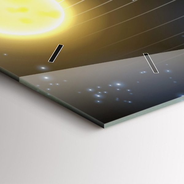 Horloge rectangulaire horizontale Système solaire