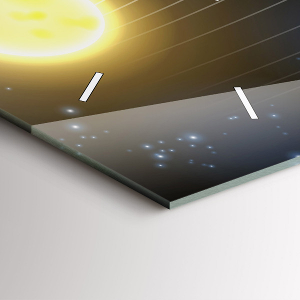 Horloge rectangulaire horizontale Système solaire